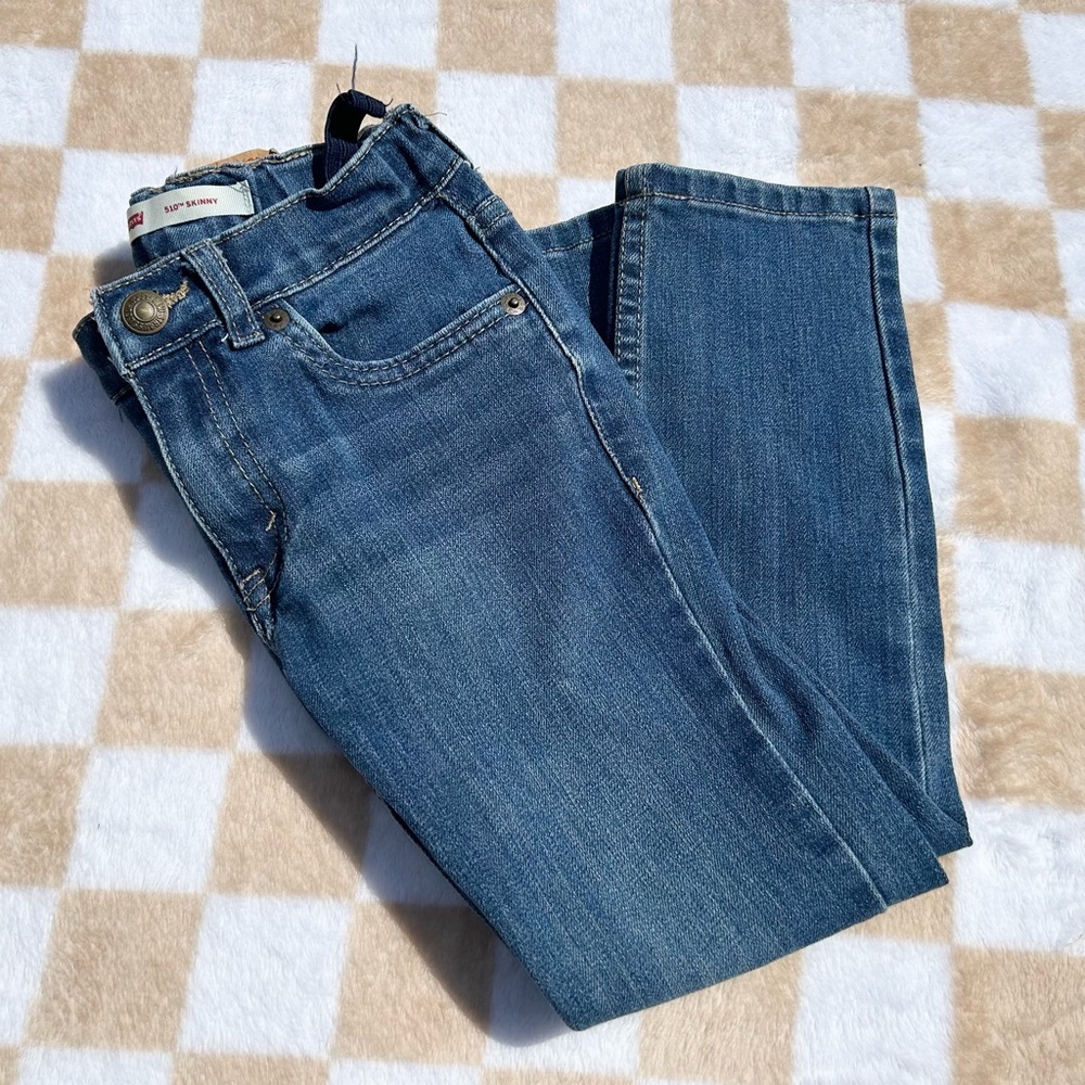Boys Levi's Classic Straight Leg Jeans - Blue, skinny 510, size 6 Reg